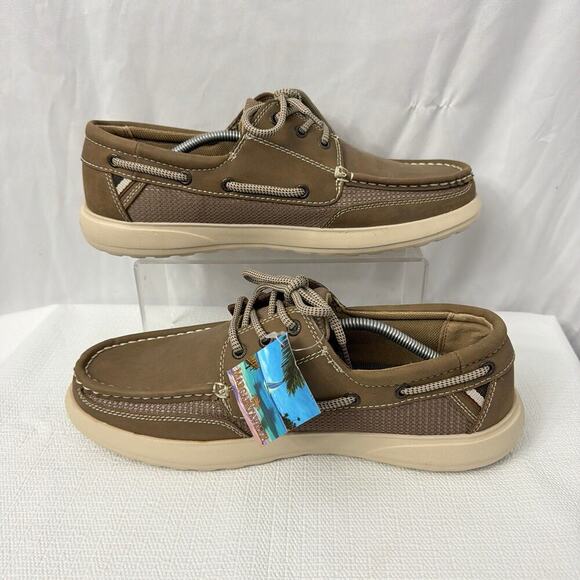 Margaritaville Shoes Mens Size 12 Palm Boat Lace Up Comfort Brown New